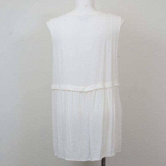J.Jill 100% Rayon Ivory Plus Size 2X Sleeveless Summer Blouse Tank - Picture 4 of 9